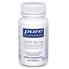 5-HTP 5- гідрокси L-триптофан Pure Encapsulations 50 мг 60 капсул