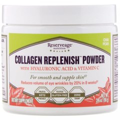 Колаген з гіалуроновою кислотою та вітаміном C Collagen Replenish Powder ReserveAge Nutrition груша чай 96 г