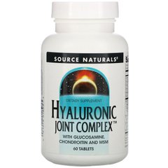 Фотография - Комплекс с гиалуроновой кислотой Hyaluronic Joint Complex Source Naturals 60 таблеток