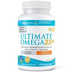 Фотография - Риб'ячий жир Омега-3 Ultimate Omega 2X Mini with Vitamin D3 Nordic Naturals лимон 60 капсул