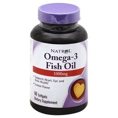 Фотография - Риб'ячий жир Omega-3 Fish Oil Natrol лимон 1000 мг 60 капсул
