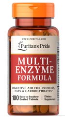 Фотография - Энзимы Multi Enzyme Puritan's Pride 100 таблеток