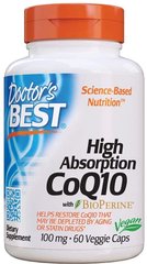 Фотография - Коензим CoQ10 High Absorption CoQ10 with BioPerine Doctor's Best 100 мг 60 капсул
