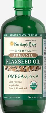 Льняное масло Natural Flax Oil Puritan's Pride 473 мл