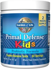 Пробиотики для детей Primal Defense Kids Garden of Life банан 81 г
