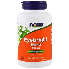 Очанка Eyebright Herb Now Foods 410 мг 100 капсул