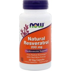 Ресвератрол Resveratrol Now Foods 200 мг 60 капсул