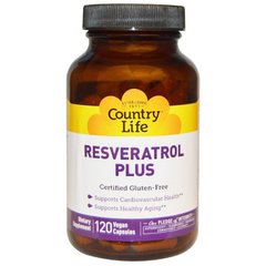Ресвератрол Resveratrol Plus Country Life 120 капсул
