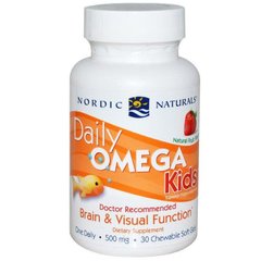 Фотография - Риб'ячий жир для дітей Daily Omega Kids Nordic Naturals 500 мг 30 капсул