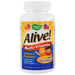 Фотография - Вітаміни для дітей Alive! Multi-Vitamin Nature's Way апельсин і ягоди 120 таблеток