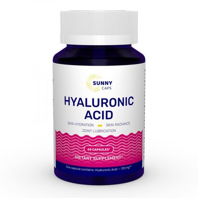 Гіалуронова кислота Hyaluronic Acid Sunny Caps 120 мг 60 капсул