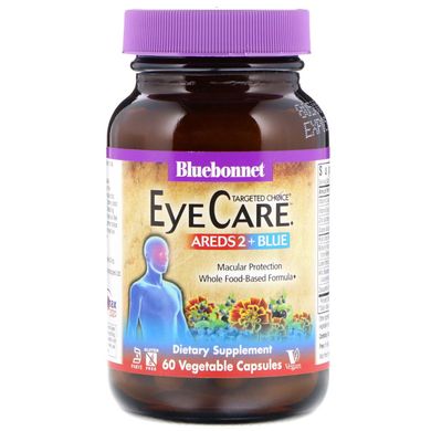 Фотография - Комплекс для очей Targeted Choice Eye Care Areds2 + Blue Bluebonnet Nutrition 60 рослинних капсул