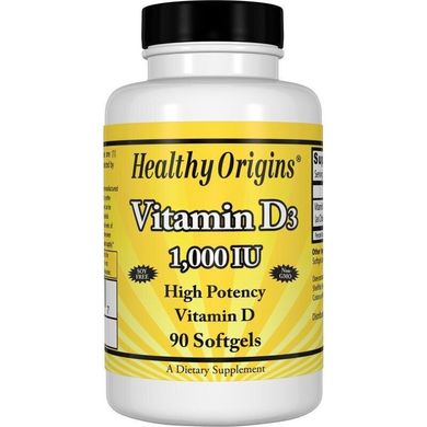 Фотография - Вітамін D3 Vitamin D3 Healthy Origins 1000 МО 90 капсул