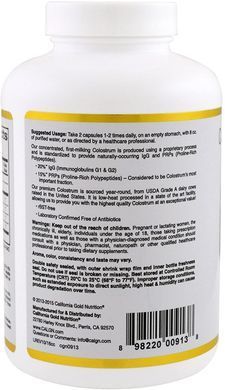 Фотография - Молозиво Colostrum Concentrated California Gold Nutrition 240 капсул