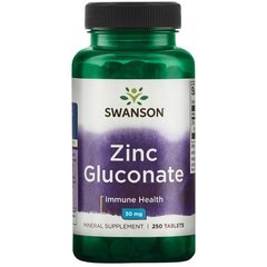 Глюконат цинка Zinc Gluconate Swanson 30 мг 250 таблеток