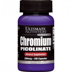 Фотография - Хром піколінат Chromium Picolinate Ultimate Nutrition 100 капсул