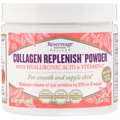 Коллаген с гиалуроновой кислотой и витамином C Collagen Replenish Powder ReserveAge Nutrition 78 г