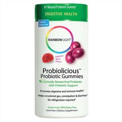 Пробіотики Probiolicious Probiotic Gummies Delicious Rainbow Light ягоди 50 жувальних цукерок