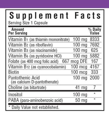 Комплекс витаминов В B-Complex 100 Bluebonnet Nutrition 100 капсул