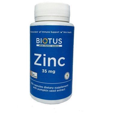 Цинк Chelated Zinc Biotus 30 мг 100 капсул