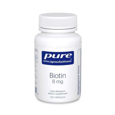 Витамин В7 Биотин Biotin Pure Encapsulations 8 мг 120 капсул