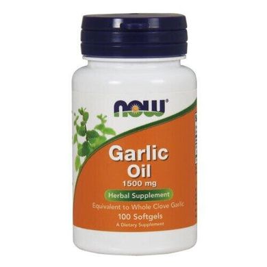 Чесночное масло Garlic Oil Now Food 1500 мг 100 капсул