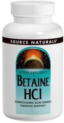 Фотография - Бетаїну гідрохлорид Betaine HCL Source Naturals 650 мг 90 таблеток