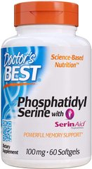Фотография - Фосфатидилсерин Phosphatidylserine with SerinAid Doctor's Best 100 мг 60 капсул