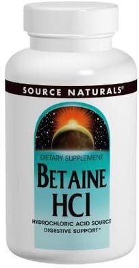 Фотография - Бетаина гидрохлорид Betaine HCL Source Naturals 650 мг 90 таблеток