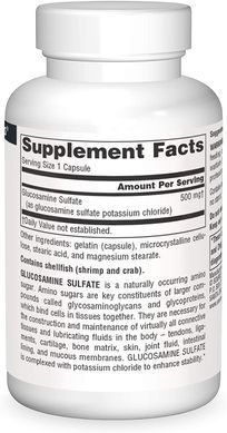 Фотография - Глюкозамин сульфат Glucosamine Sulfate Source Naturals 500 мг 60 капсул
