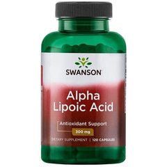 Альфа-липоевая кислота Alpha Lipoic Acid Swanson 300 мг 120 капсул