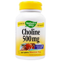 Вітамін В4 Холін Choline Nature's Way 500 мг 100 таблеток