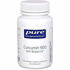 Куркумин с биоперином Curcumin with Bioperine® Pure Encapsulations 500 мг 60 капсул