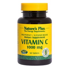 Фотография - Витамин C Vitamin C Sustained Release w/ Rose Hips Nature's Plus 1000 мг 60 таблеток