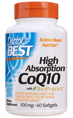 Фотография - Коензим CoQ10 High Absorption CoQ10 with BioPerine Doctor's Best биоперин 100 мг 60 капсул