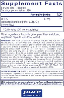 Фотография - DHEA Дегідроепіандростерон DHEA Pure Encapsulations 10 мг 60 капсул