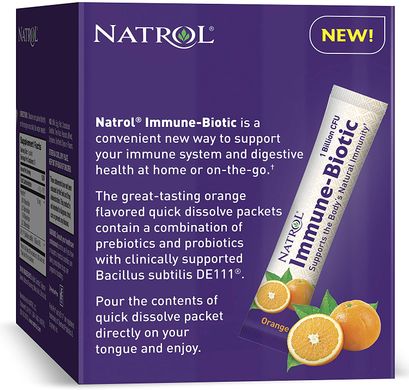 Фотография - Комплекс підтримки імунітету Immune-Biotic Natrol 30 пакетів