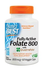 Фотография - Витамин В9 Фолат Fully Active Folate 800 Doctor's Best 800мкг 60 капсул