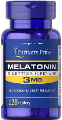 Фотография - Мелатонин Melatonin Puritan's Pride 3 мг 120 таблеток