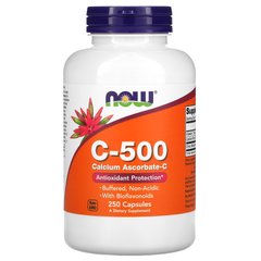 Фотография - Аскорбат кальцію вітамін С Calcium Ascorbate-C C-500 Now Foods 250 капсул