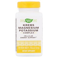 Цикл Кребса Krebs Magnesium Potassium Nature's Way 120 таблеток