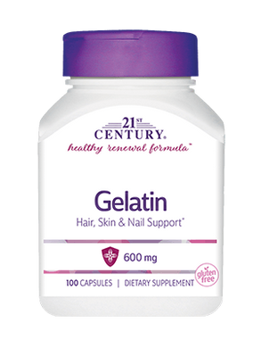 Фотография - Желатин Gelatin 21st Century 600 мг 100 капсул