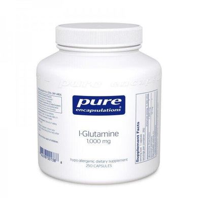 L-глютамиін l-Glutamine Pure Encapsulations 1000 мг 250 капсул