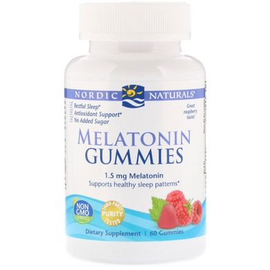 Фотография - Мелатонин для детей Melatonin Gummies Nordic Naturals малина 60 конфет