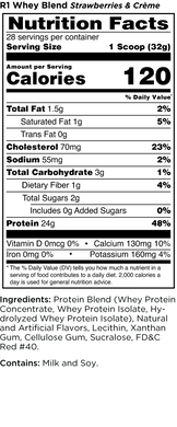 Фотография - Протеин R1 Whey Blend Rule One клубника сливки 908 г