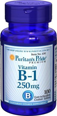 Витамин В1 Vitamin B-1 Puritan's Pride 250 мг 100 таблеток