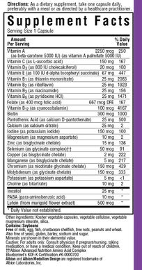 Фотография - Мультивітаміни без заліза MultiOne Bluebonnet Nutrition 60 капсул