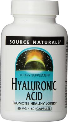 Фотография - Гиалуроновая кислота Hyaluoronic Acid Source Naturals 50 мг 60 таблеток