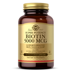 Вітамін В7 Біотин Biotin Solgar 5000 мкг 50 капсул