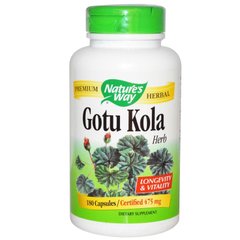 Готу кола (Gotu Kola) Nature's Way трава 475 мг 180 капсул